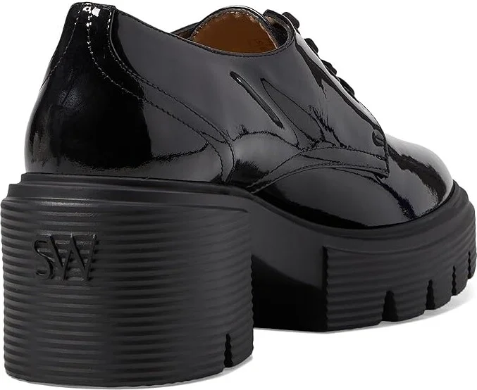 Stuart Weitzman Soho Derby Women's Flat Shoes Black : 11 M, Leather/Rubber - Image 4