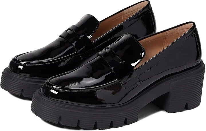 Stuart Weitzman Soho Loafer Women's Shoes Black : 11 B, Leather