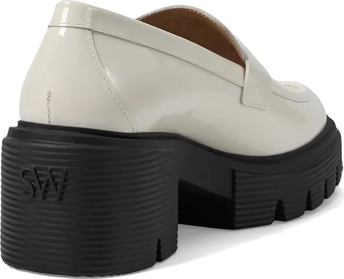 Stuart Weitzman Soho Loafer Women's Shoes Cream : 9.5 B, Leather - Image 4