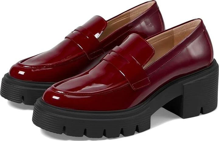 Stuart Weitzman Soho Loafer Women's Shoes Rosewood : 9 B, Leather