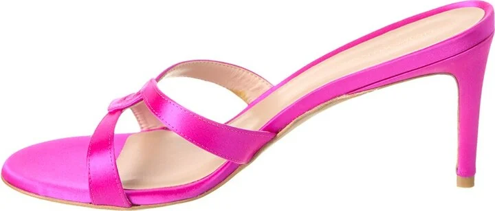 Stuart Weitzman Soiree Sleek 75 Satin Sandal - Image 2