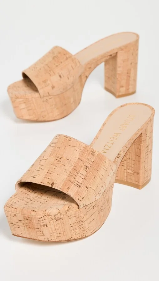 Stuart Weitzman Squarehigh Platform 96 Slides - Image 2