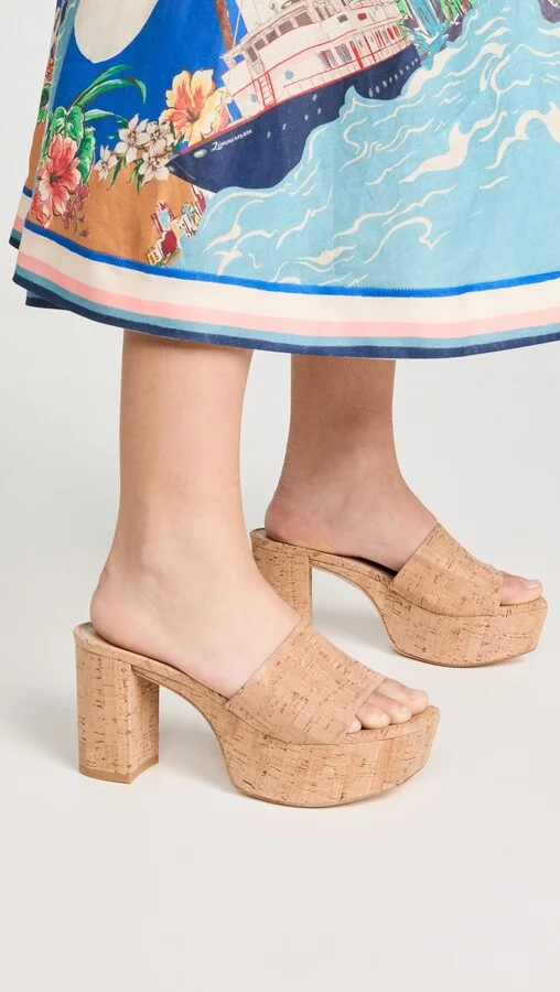 Stuart Weitzman Squarehigh Platform 96 Slides - Image 4