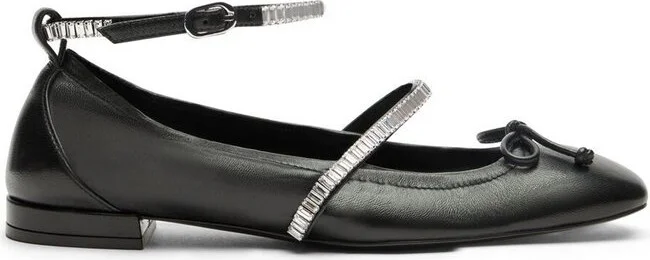 Stuart Weitzman Stefanie Embellished Ballerina Flats