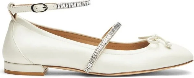 Stuart Weitzman Stefanie Embellished Ballerina Flats