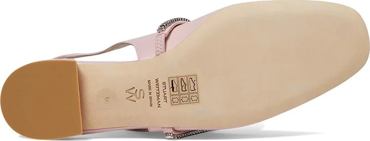 Stuart Weitzman Stefanie Slingback Flat Women's Flat Shoes Adobe/Clear : 7.5 M, Leather - Image 7