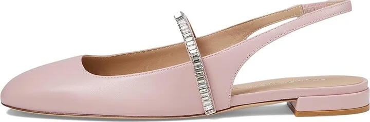 Stuart Weitzman Stefanie Slingback Flat Women's Flat Shoes Adobe/Clear : 7.5 M, Leather - Image 9