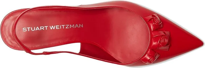 Stuart Weitzman STRT ROSIE SLNGBK 35 High Women's Heels Cherry : 9 M, Leather - Image 2