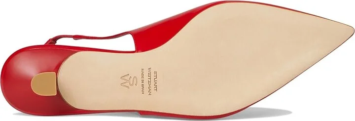 Stuart Weitzman STRT ROSIE SLNGBK 35 High Women's Heels Cherry : 9 M, Leather - Image 3