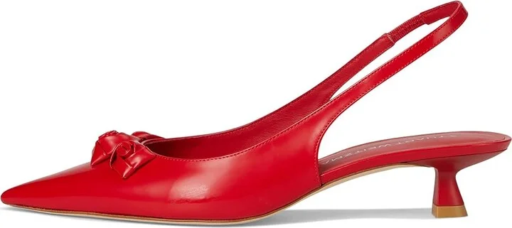 Stuart Weitzman STRT ROSIE SLNGBK 35 High Women's Heels Cherry : 9 M, Leather - Image 6