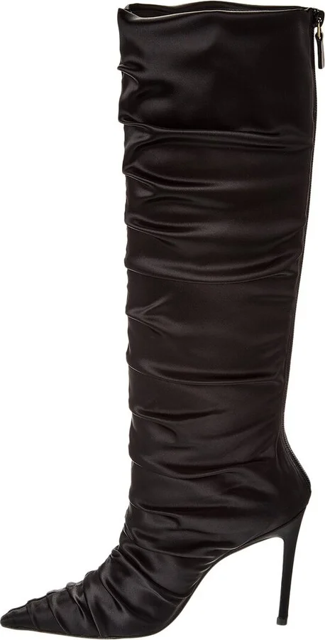 Stuart Weitzman Strt Ruched 100 Satin Knee-High Boot - Image 2