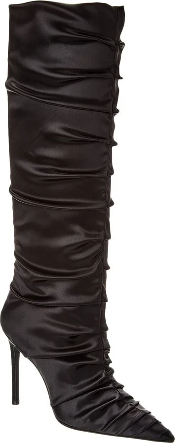 Stuart Weitzman Strt Ruched 100 Satin Knee-High Boot