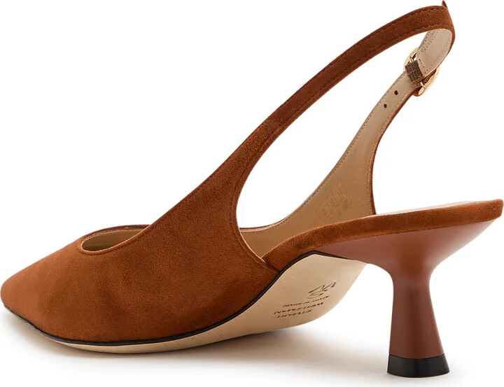 Stuart Weitzman Stuart 50 Suede Slingback Pumps - Image 2