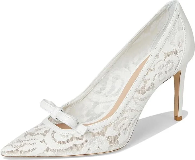 Stuart Weitzman Stuart Felicity 85 High Women's Heels White : 11 M, Leather - Image 5