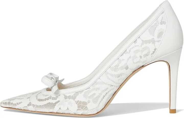 Stuart Weitzman Stuart Felicity 85 High Women's Heels White : 11 M, Leather - Image 6