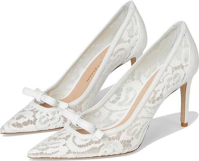 Stuart Weitzman Stuart Felicity 85 High Women's Heels White : 11 M, Leather
