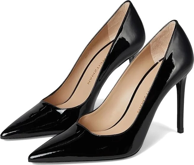 Stuart Weitzman Stuart Power 100 High Women's Heels Black : 11.5 M, Leather