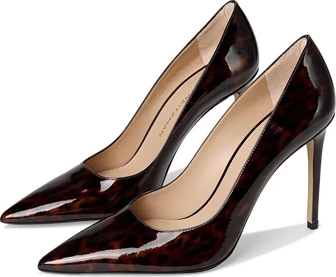Stuart Weitzman Stuart Power 100 High Women's Heels Dark Brown : 8.5 M, Leather
