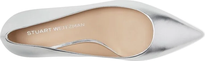 Stuart Weitzman Stuart Power 50 High Women's Heels Silver : 8 M, Leather - Image 2