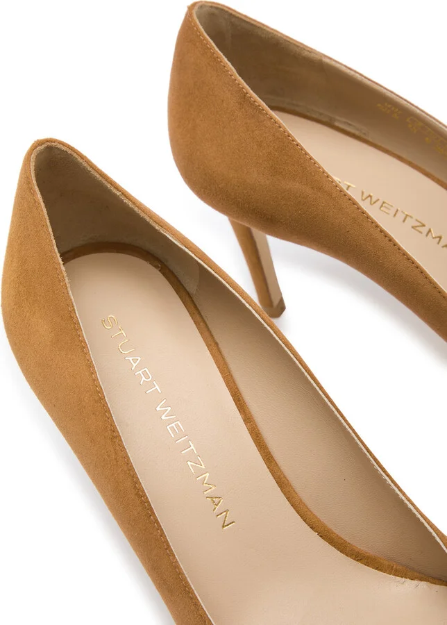 Stuart Weitzman Stuart Power 75 Suede Pumps - Image 4