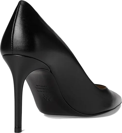 Stuart Weitzman Stuart Power 85 High Women's Heels Black 1 : 6 M, Leather - Image 4