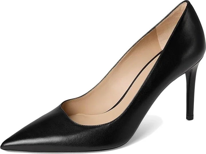 Stuart Weitzman Stuart Power 85 High Women's Heels Black 1 : 6 M, Leather - Image 5
