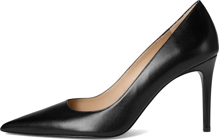 Stuart Weitzman Stuart Power 85 High Women's Heels Black 1 : 6 M, Leather - Image 6