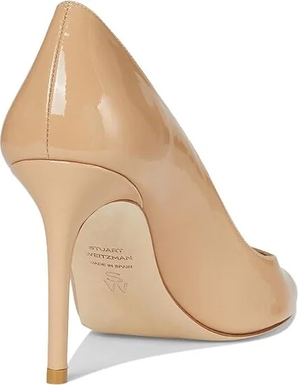 Stuart Weitzman Stuart Power 85 High Women's Heels Black : 10 M, Leather - Image 10