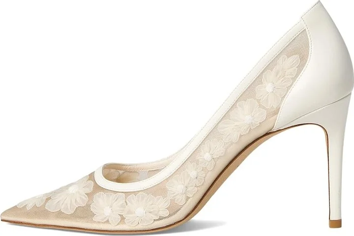 Stuart Weitzman Stuart Power 85 High Women's Heels Cream : 11 M, Leather - Image 6