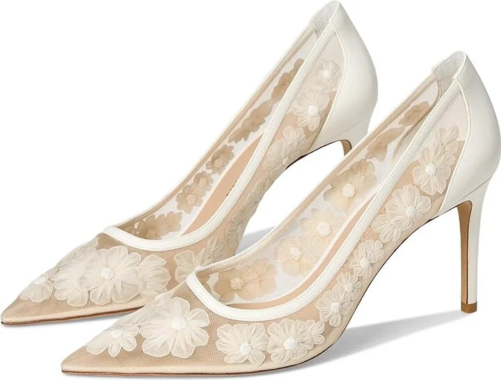 Stuart Weitzman Stuart Power 85 High Women's Heels Cream : 11 M, Leather