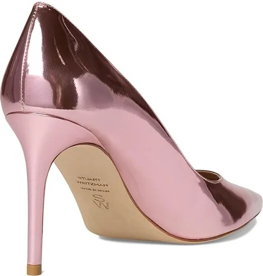 Stuart Weitzman Stuart Power 85 High Women's Heels Pink Marshmallow : 5.5 M, Leather - Image 4