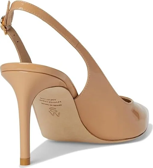 Stuart Weitzman Stuart Power Slingback 75 High Women's Heels Adobe : 7 M, Leather - Image 4
