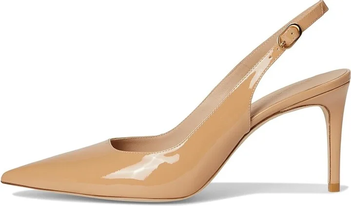 Stuart Weitzman Stuart Power Slingback 75 High Women's Heels Adobe : 7 M, Leather - Image 6