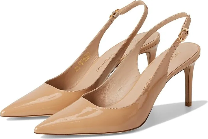 Stuart Weitzman Stuart Power Slingback 75 High Women's Heels Adobe : 7 M, Leather