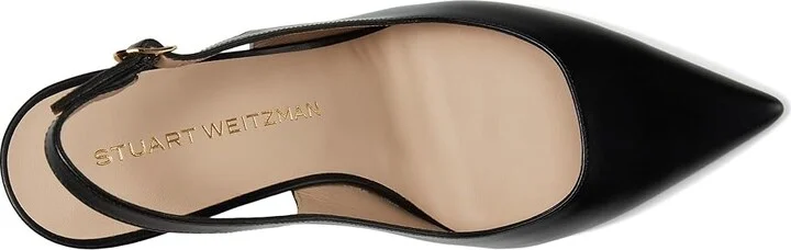 Stuart Weitzman Stuart Power Slingback 75 High Women's Heels Black : 7.5 M, Leather - Image 2