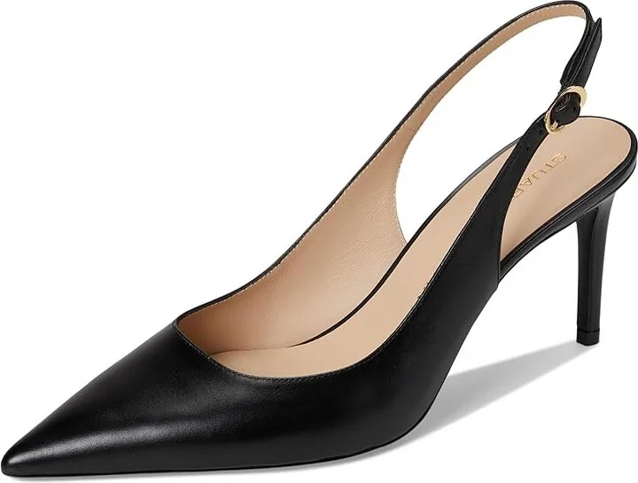 Stuart Weitzman Stuart Power Slingback 75 High Women's Heels Black : 7.5 M, Leather - Image 5