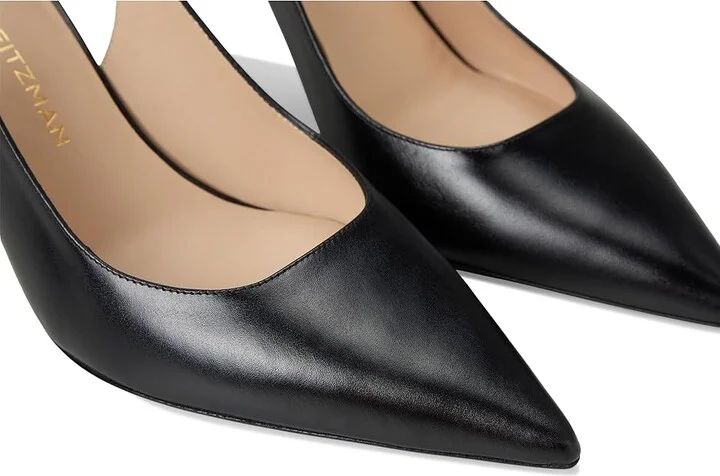 Stuart Weitzman Stuart Power Slingback 75 High Women's Heels Black : 7.5 M, Leather - Image 7
