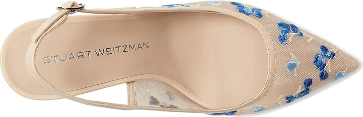 Stuart Weitzman Stuart Power Slingback 75 High Women's Heels Cielo Multi/Barely Beige : 11 M, Leather - Image 2