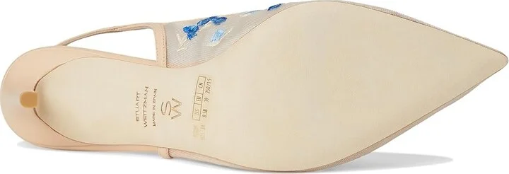 Stuart Weitzman Stuart Power Slingback 75 High Women's Heels Cielo Multi/Barely Beige : 11 M, Leather - Image 3