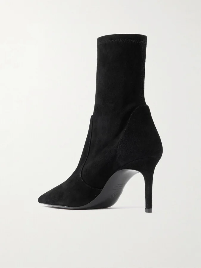 Stuart Weitzman - Stuart Power Suede Ankle Boots - Black - Image 3