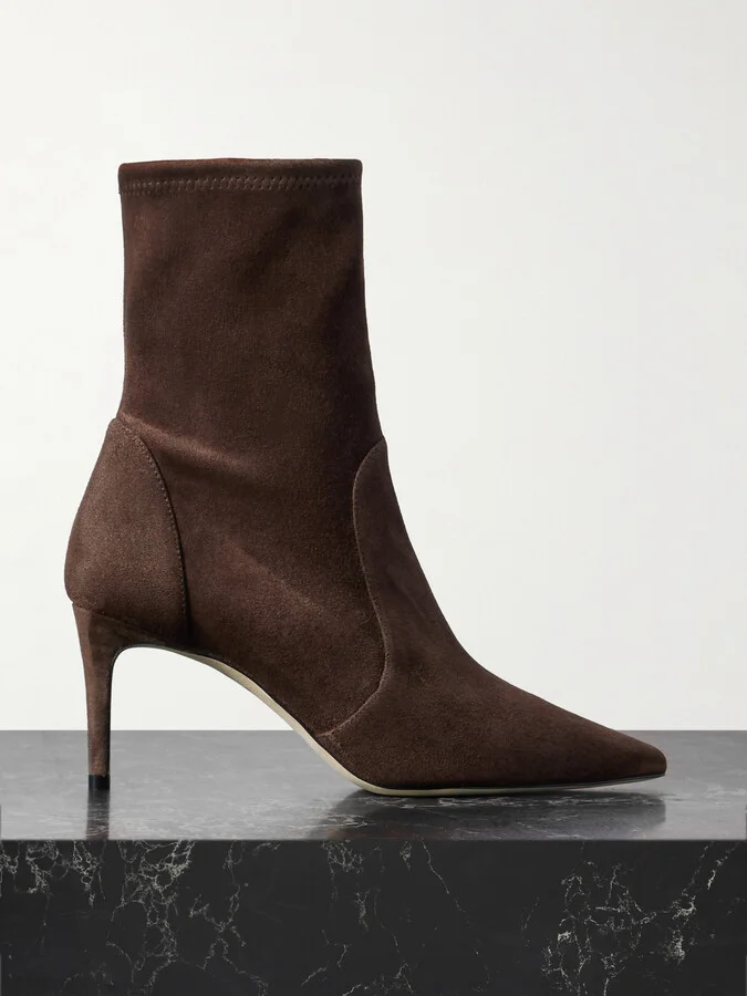 Stuart Weitzman - Stuart Power Suede Ankle Boots - Brown