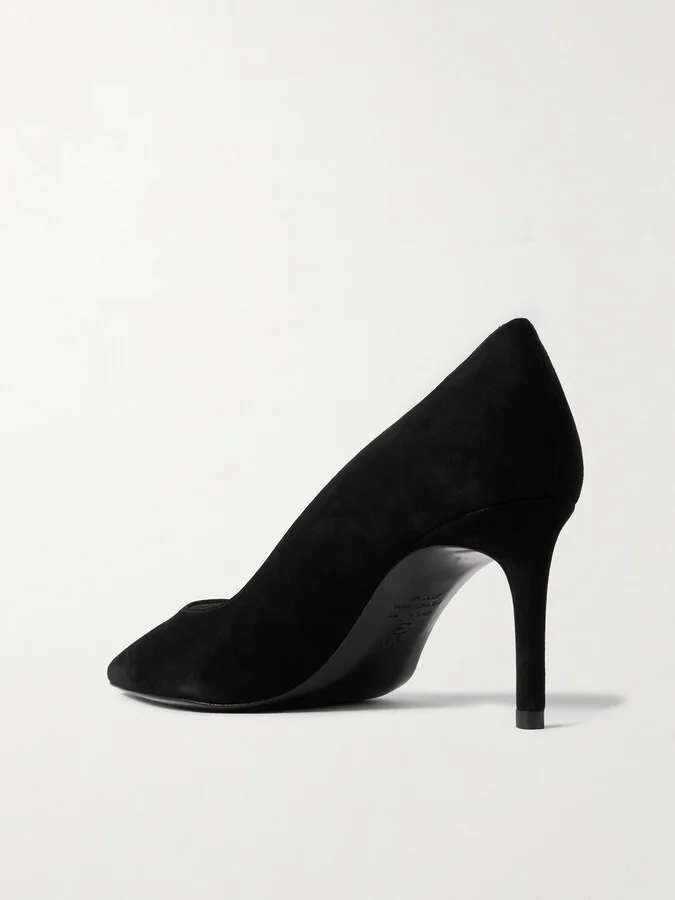 Stuart Weitzman - Stuart Power Suede Pumps - Black - Image 3