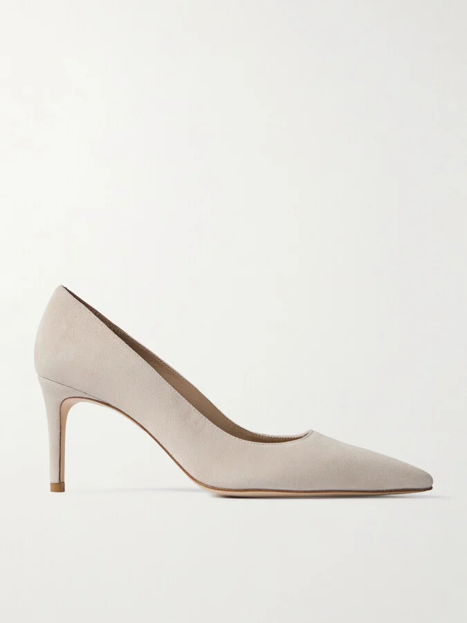 Stuart Weitzman - Stuart Power Suede Pumps - Gray