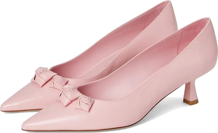 Stuart Weitzman STUART ROSIE 50 High Women's Heels Pink Marshmallow : 7.5 M, Leather