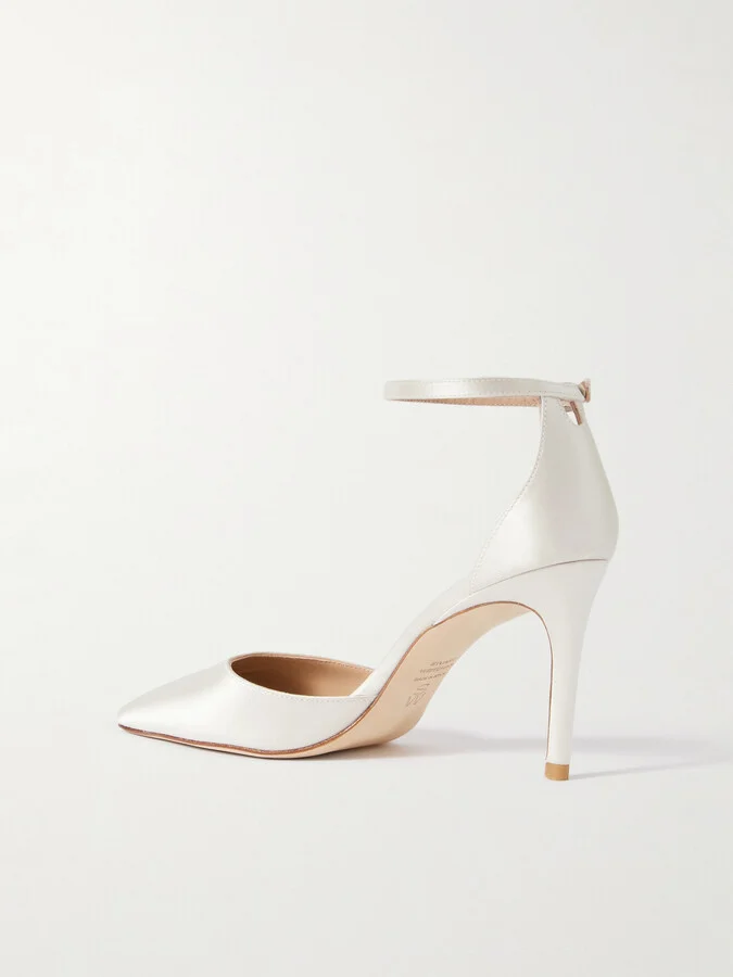 Stuart Weitzman - Stuart Satin Pumps - Cream - Image 3
