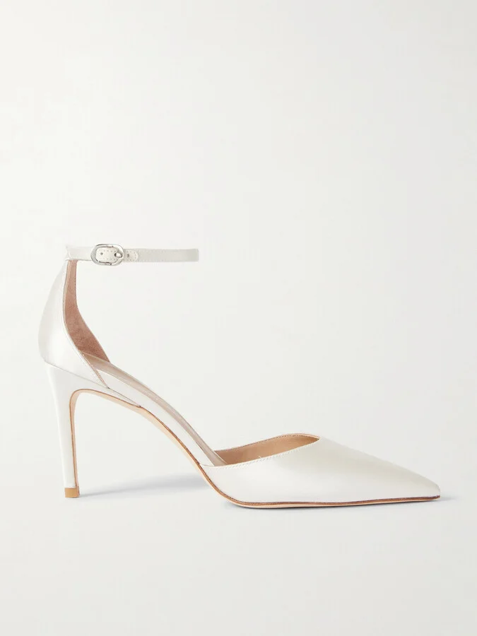 Stuart Weitzman - Stuart Satin Pumps - Cream