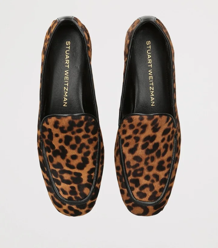 Stuart Weitzman Suede Leopard Brooks Loafers - Image 4
