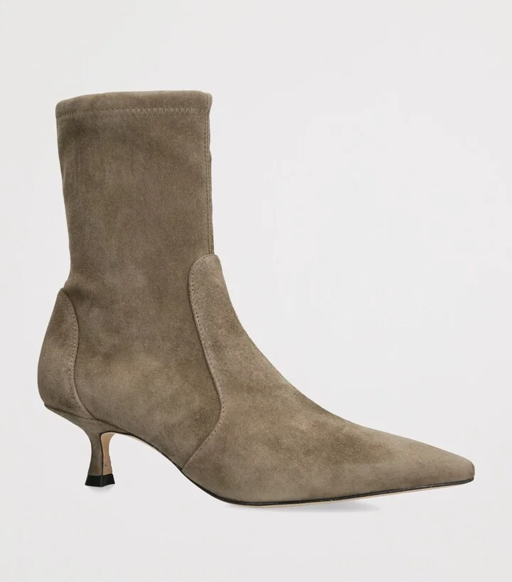 Stuart Weitzman Suede Naomi Ankle Boots 50 - Image 3