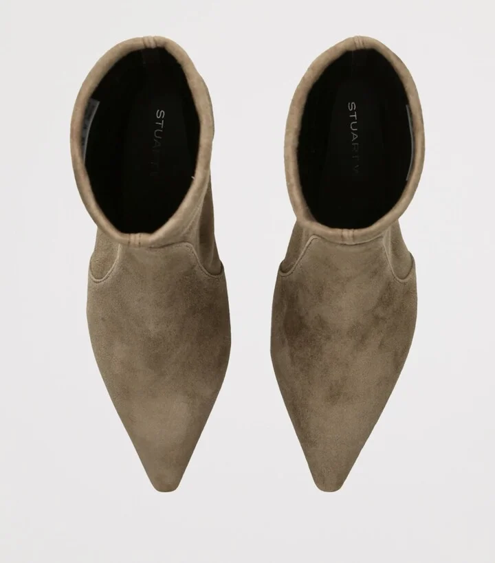 Stuart Weitzman Suede Naomi Ankle Boots 50 - Image 4