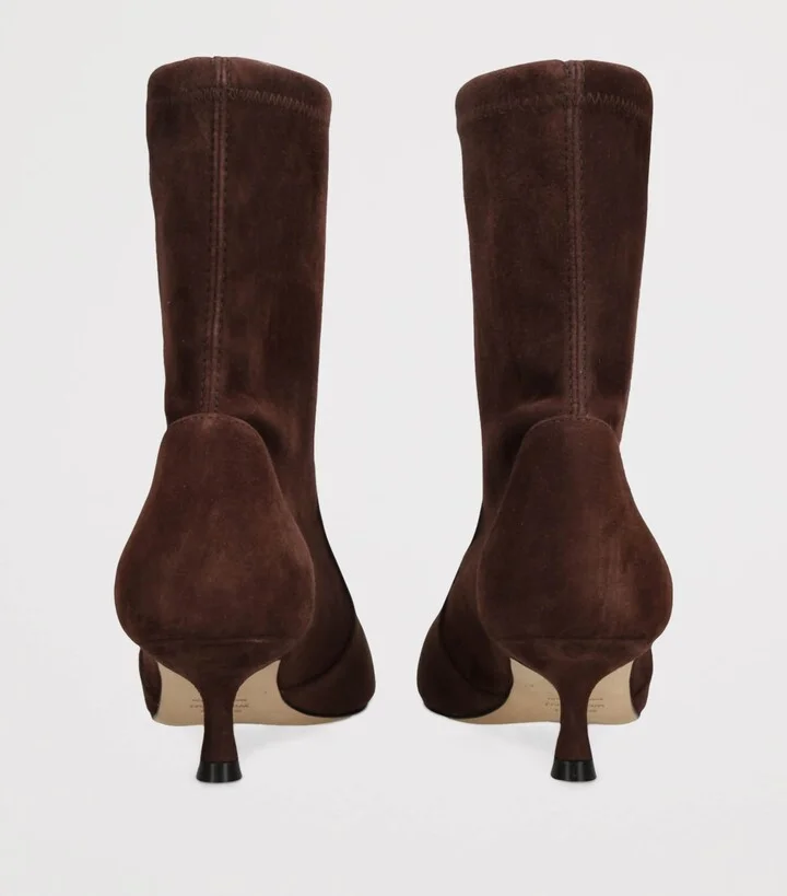 Stuart Weitzman Suede Naomi Ankle Boots 50 - Image 2